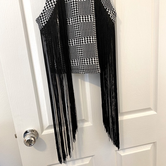 ✨Host Pick✨Structured Zebra Print Fringe Crop Top - Picture 13 of 13